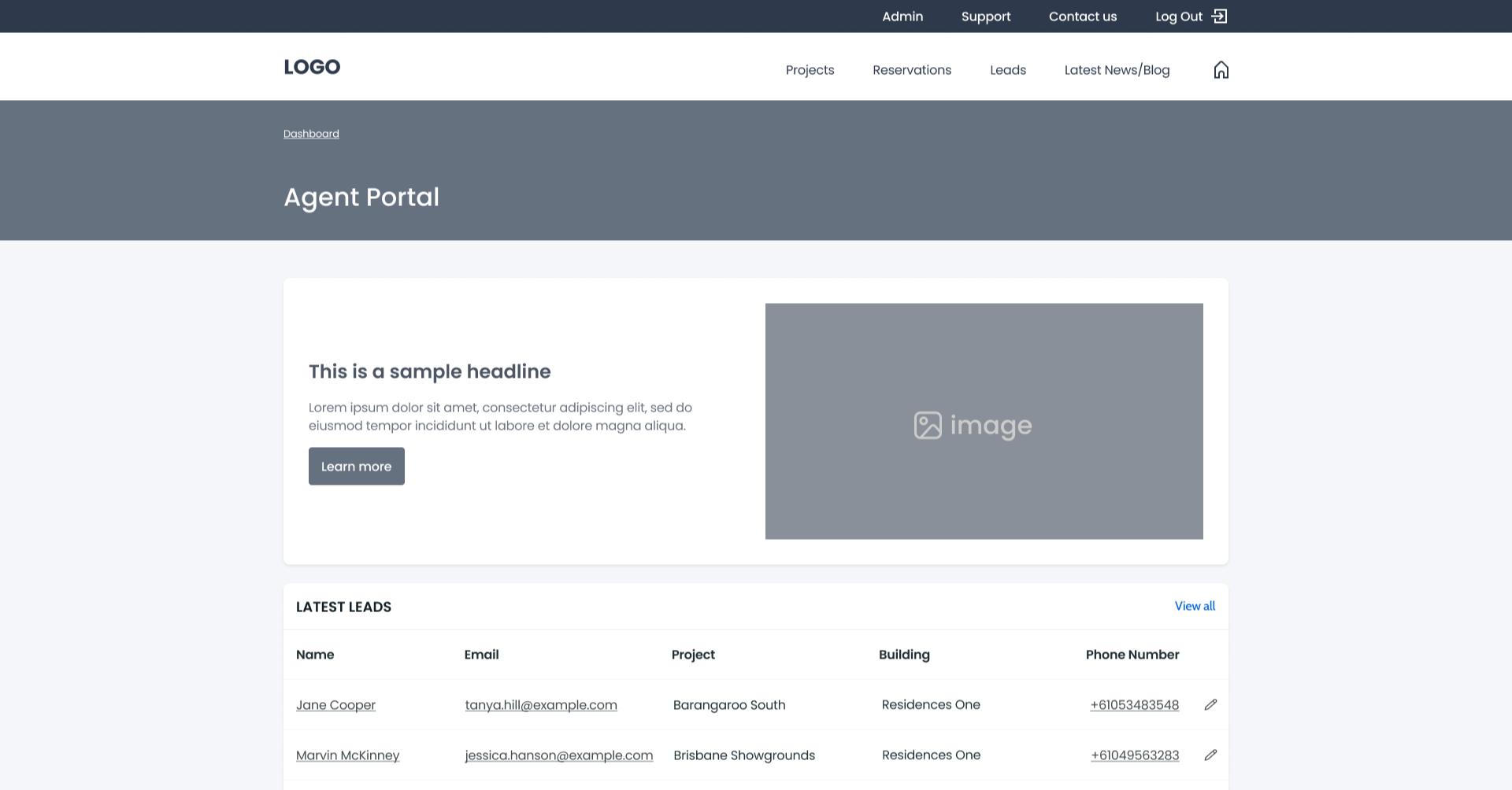 Custom portals
